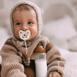 Hevea orthodontische fopspeen (2 stuks) - Wit & Amber 3 - 36 maanden