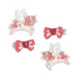 Konges - 4 Haarspelden - Eenhoorn en strik