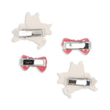 Konges - 4 Haarspelden - Eenhoorn en strik