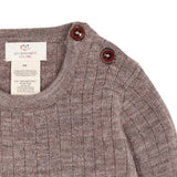 Babybody Geribbeld - 100% Merino Wol - Naturel