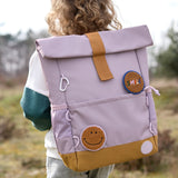 Lassig - Medium Rolltop Kleuterrugzak - Little Gang Lila