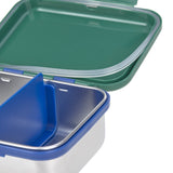 Lassig Lunchbox Inox Little Gang - Regenboog Groen