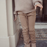 Two You Label - Lilly legging met bloemetjes - Bruin