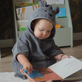 Bobbé - Kinderbadjas - Donkergrijs