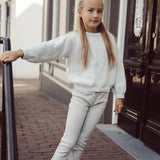 Two You Label - Lilly legging met bloemetjes - Beige