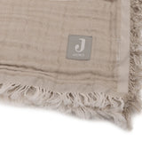 Jollein - Ledikant Deken Fringe - 120 x 120 GOTS - Olive Green