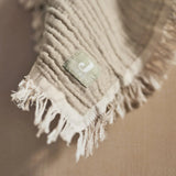 Jollein - Ledikant Deken Fringe - 120 x 120 GOTS - Olive Green
