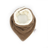 Taupe fluwelen nekwarmer