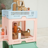 Houten Poppenfamilie - Regenboog