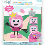 Glo pals - Lichtgevende sensorische kubussen voor in bad of sensorisch spel + Poppetje - Prinses Ida