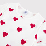 Petit Bateau - Korte pyjama met hartjes