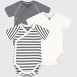 Petit Bateau - Bodies Naissance (3pack) - Jongen