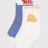 Petit Bateau - 2 paar sokjes streepjes