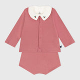 Petit Bateau - Driedelig katoenen geboortesetje