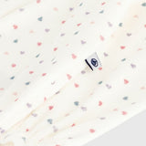 Petit Bateau - Babypyjama Fluweel met kraag - Hartjesprint