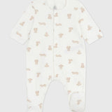 Petit Bateau - Uniseks Slaappakje Beige met Beertjes