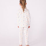 Petit Bateau - Kinderpyjama Fluweel - Hartjesprint