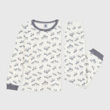 Petit Bateau - Fluwelen Pyjama met Zebraprint