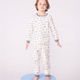 Petit Bateau - Fluwelen Pyjama met Zebraprint