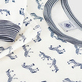 Petit Bateau - Fluwelen Pyjama met Zebraprint