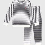 Petit Bateau - Zachte Badstof Pyjama - Streepje Navy