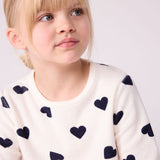 Petit Bateau - Kinderpyjama van katoenen badstof - Hartjesprint