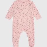 Petit Bateau - Babypyjama Fleece - Hartjes