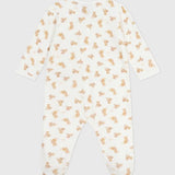 Petit Bateau - Fluwelen Babypyjama met Luipaardprint