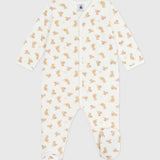 Petit Bateau - Fluwelen Babypyjama met Luipaardprint