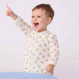 Petit Bateau - Fluwelen Babypyjama met Luipaardprint