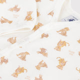 Petit Bateau - Fluwelen Babypyjama met Luipaardprint