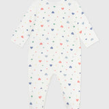 Petit Bateau - Babypyjama Fluweel - Hartjesprint