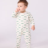 Petit Bateau - Babypyjama - Krokodillenprint
