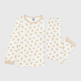 Petit Bateau - Fluwelen Pyjama met Luipaardprint