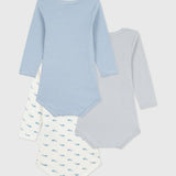 Petit Bateau - Bodies lange mouw (3pack)