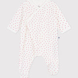 Petit Bateau - Babypyjama Fluweel - Hartjes