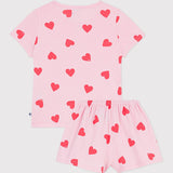 Petit Bateau - Roze Pyjama met hartjes