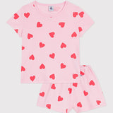Petit Bateau - Roze Pyjama met hartjes