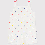 Petit Bateau - Korte Meisjespyjama Strik&Hartjes
