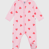 Petit Bateau - Slaappakje met roze hartjes