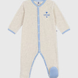 Petit Bateau - Fluwelen babypyjama - Amour