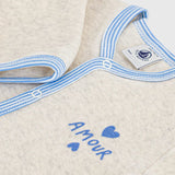 Petit Bateau - Fluwelen babypyjama - Amour