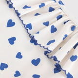 Petit Bateau - Meisjesbadpak met hartjesprint - Blauw