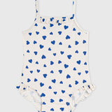 Petit Bateau - Babybadpak met hartjesprint - Blauw