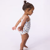 Petit Bateau - Babybadpak met hartjesprint - Blauw