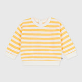 Petit Bateau - Gele Katoenen Sweater met Streepjes
