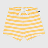 Petit Bateau - Badstof Shortje - Geel Gestreept