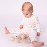Petit Bateau - Fluwelen Pyjama - Hartjesprint