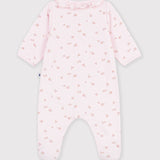 Petit Bateau - Pyjama van fluweel met kraag en bloemenprint