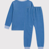 Petit Bateau - Fluwelen pyjama - Blauw